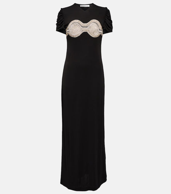 Christopher Esber Embellished jersey maxi dress