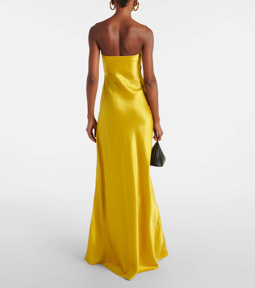Christopher Esber Filo strapless silk satin gown