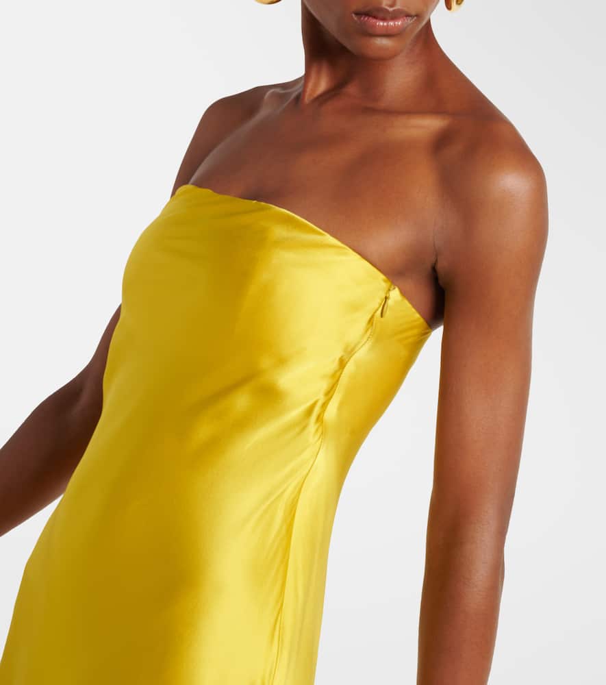 Christopher Esber Filo strapless silk satin gown