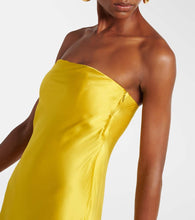 Christopher Esber Filo strapless silk satin gown