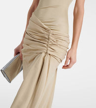 Christopher Esber Fusion ruched faille maxi dress
