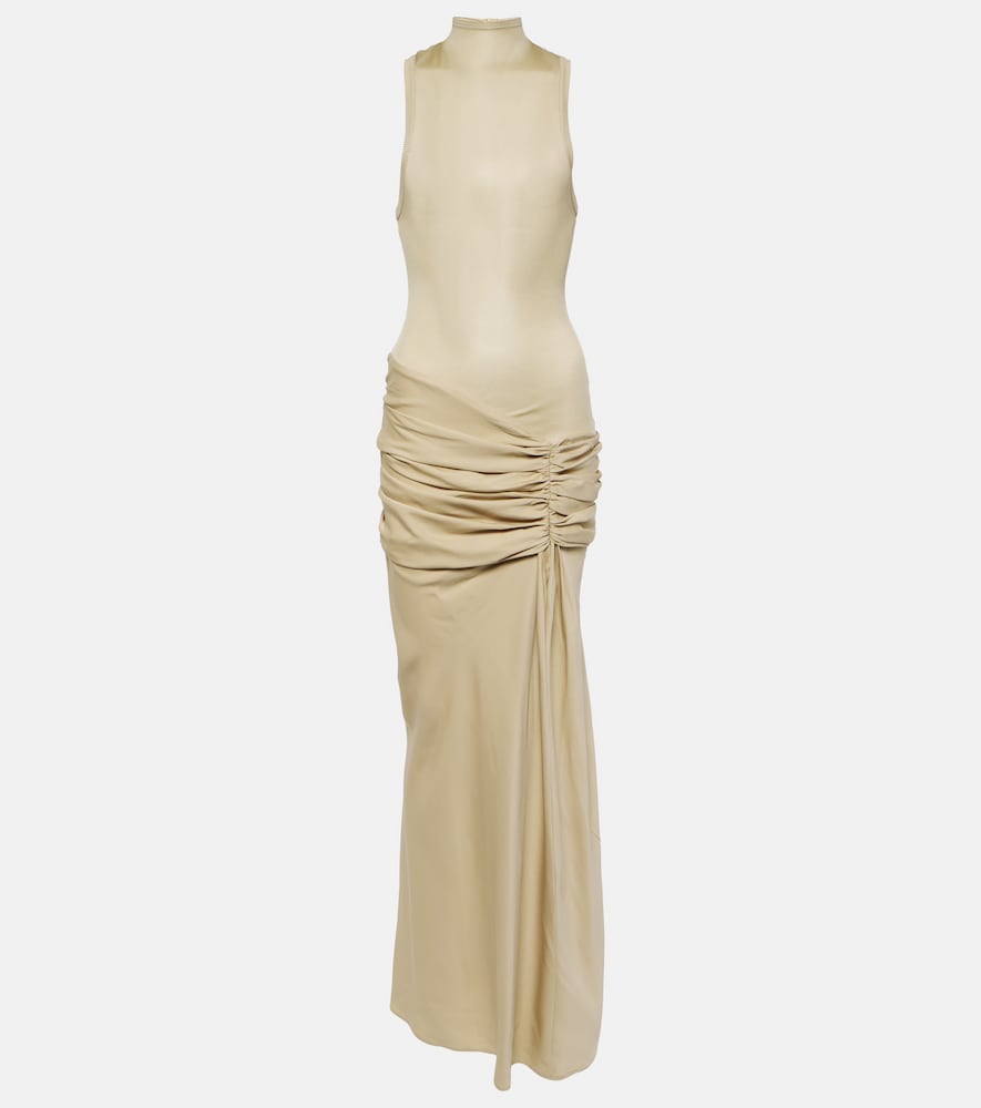 Christopher Esber Fusion ruched faille maxi dress. Christopher Esber Fusion 褶皱斜纹绸长裙