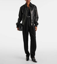 Christopher Esber Leather bomber jacket