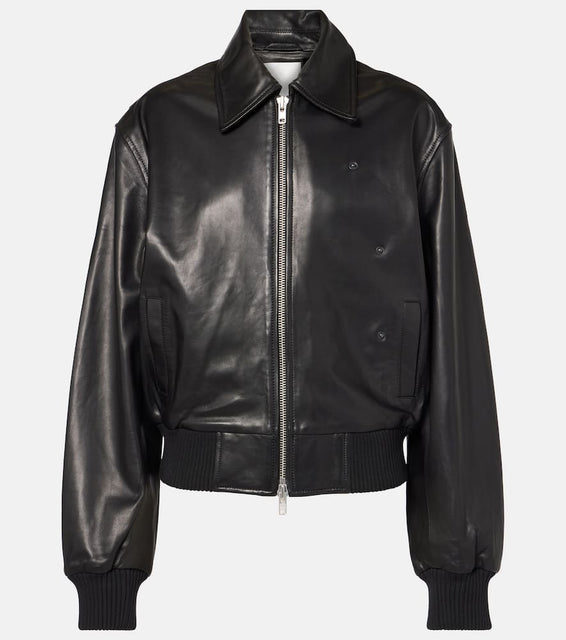 Christopher Esber Leather bomber jacket