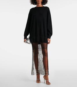 Christopher Esber Macrame Monument wool and cashmere maxi dress