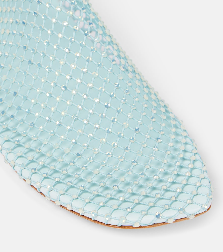 Christopher Esber Minette crystal-embellished fishnet ballet flats