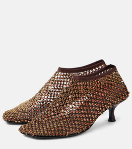 Christopher Esber Minette crystal-embellished fishnet pumps