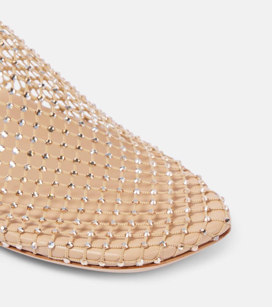 Christopher Esber Minette crystal-embellished mesh slip-on shoes