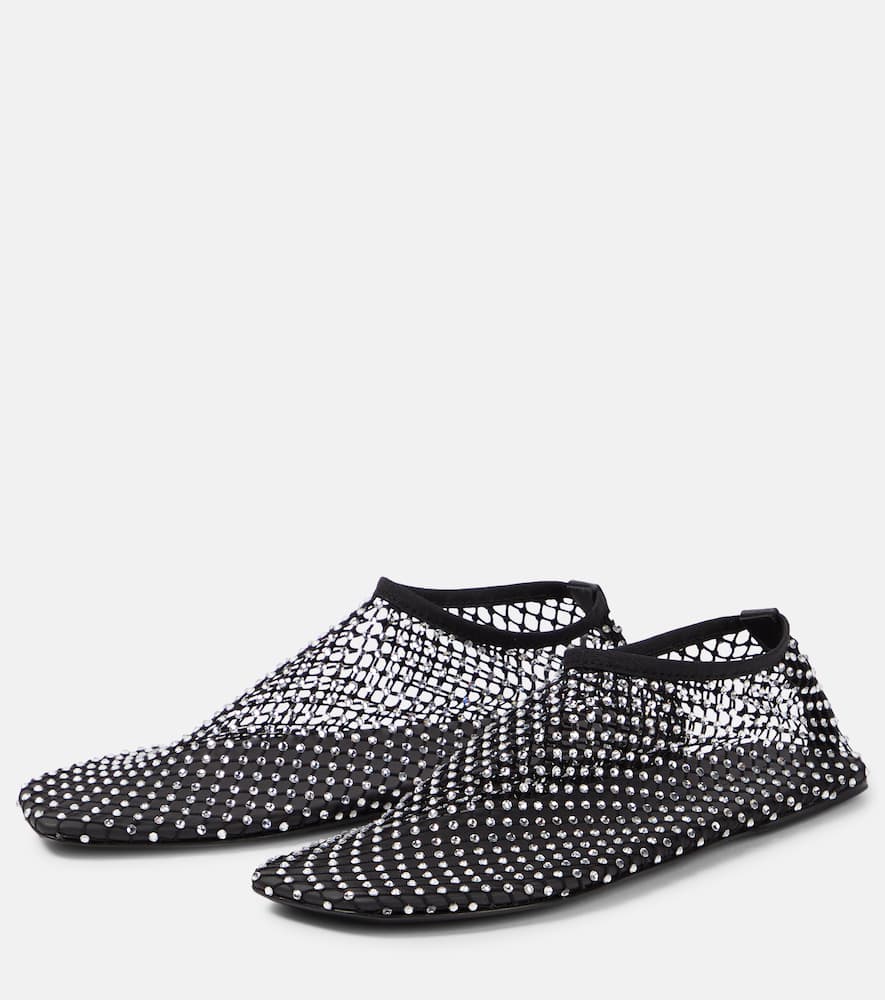 Christopher Esber Minette embellished mesh ballet flats
