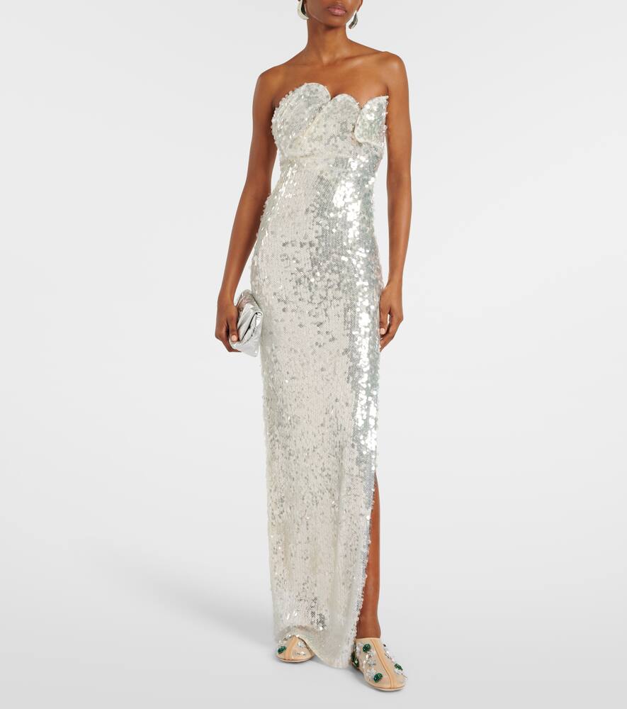 Christopher Esber Opaline sequined strapless gown