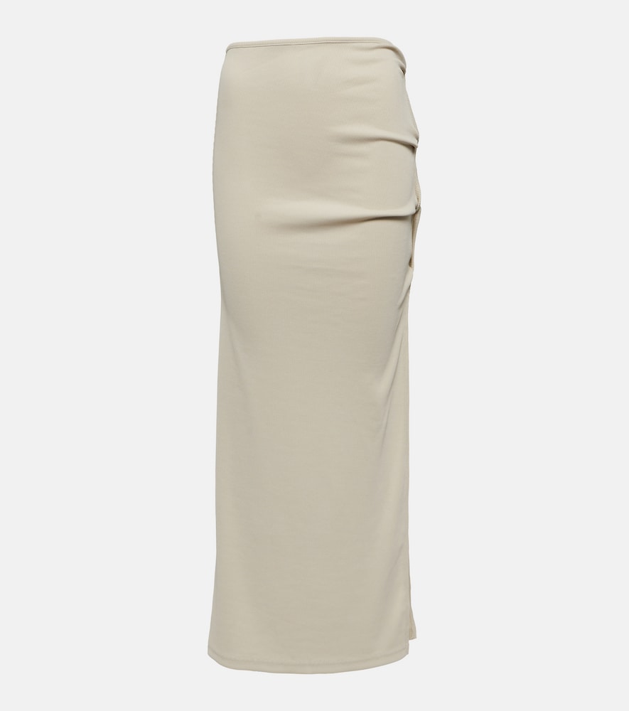 Christopher Esber Open Twist ribbed-knit maxi skirt - Christopher Esber 开衩罗纹针织长裙