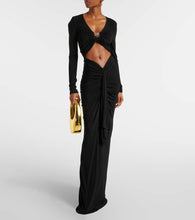 Christopher Esber Ruched cutout jersey maxi dress