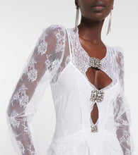 Christopher Kane Embellished cutout lace gown