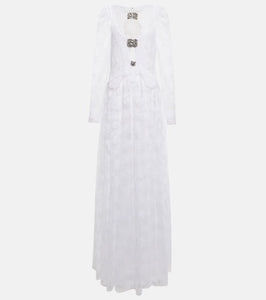 Christopher Kane Embellished cutout lace gown