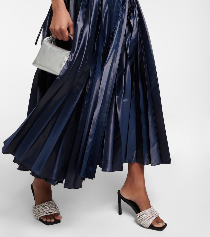 Christopher Kane Embellished halterneck Lamé midi dress