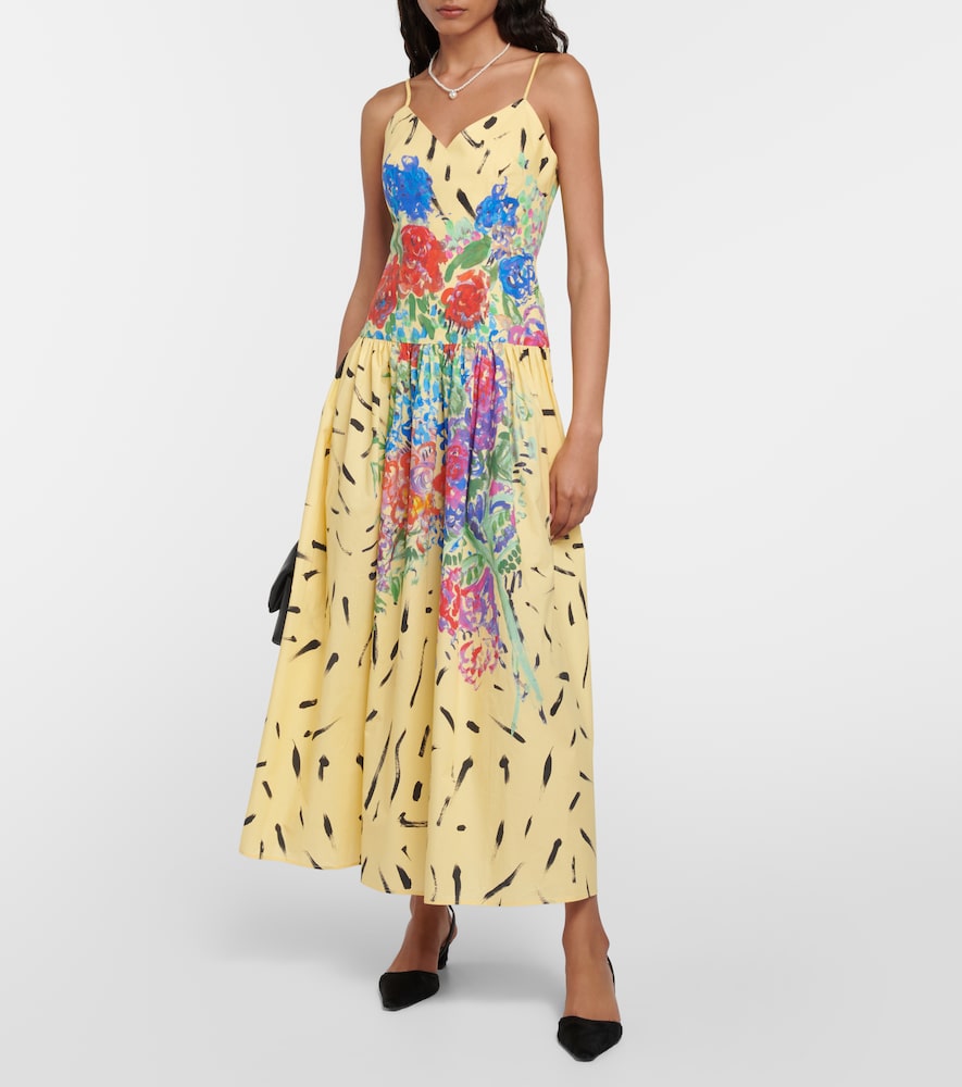 Christopher Kane Floral cotton midi dress