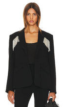 Cinq a Sept Beaded Fringe Ira Blazer in Black