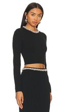 Cinq a Sept Chunky Bead Faith Knit Top in Black