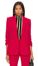 Cinq a Sept Crepe Khloe Blazer in Red - Blazer Khloe en crêpe Cinq à Sept en rouge - Cinq a Sept 红色 Khloe 绉纱西装外套 - Cinq a Sept Krepp-Khloe-Blazer in Rot - Cinq a Sept 크레이프 Khloe 블레이저 레드 색상 - Blazer Cinq a Sept Crepe Khloe in rosso
