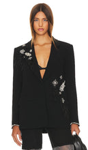 Cinq a Sept Feather Bouquet Jamila Blazer in Black