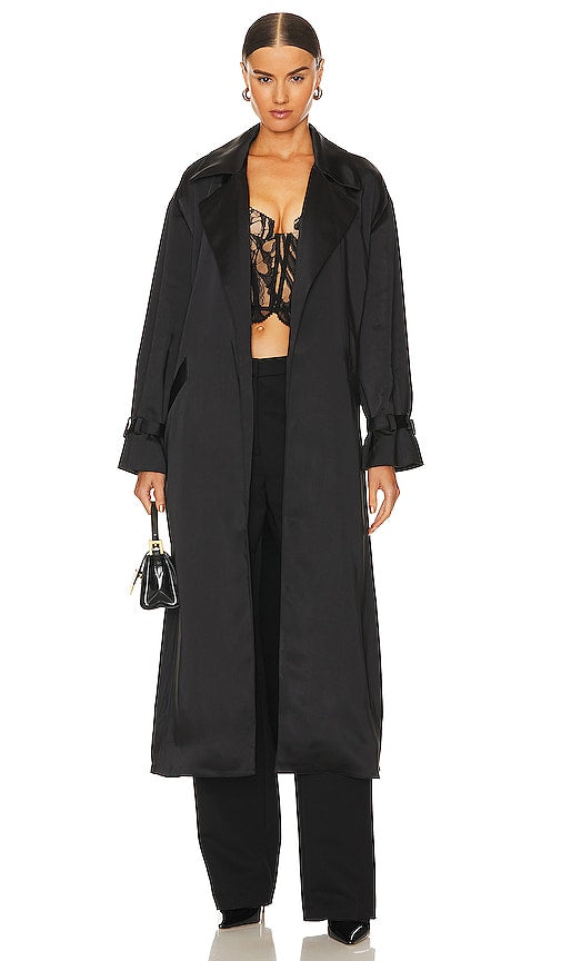 Cinq a Sept Jayla Trench in Black