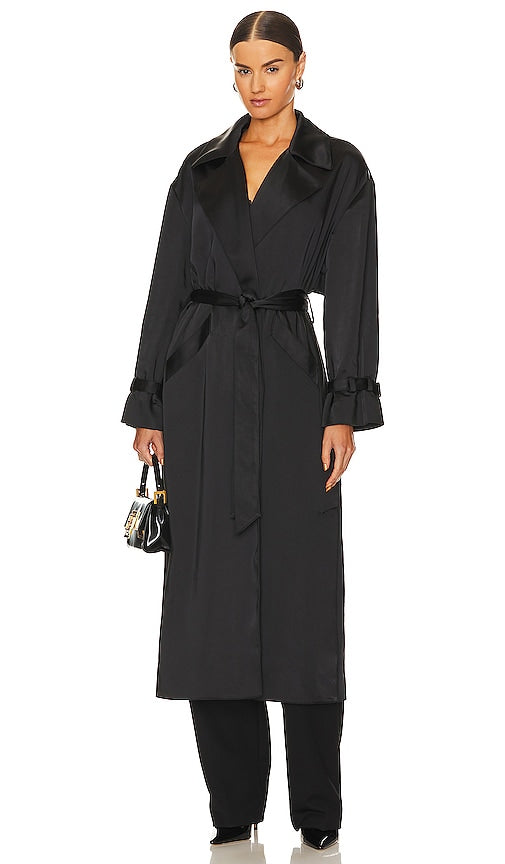 Cinq a Sept Jayla Trench in Black - Trench Cinq à Sept Jayla en Noir - Cinq a Sep Jayla 黑色风衣 - Cinq a Sept Jayla Trench in Schwarz - Cinq a Sept Jayla 트렌치 색상 - Cinq a Sept Jayla Trench in nero