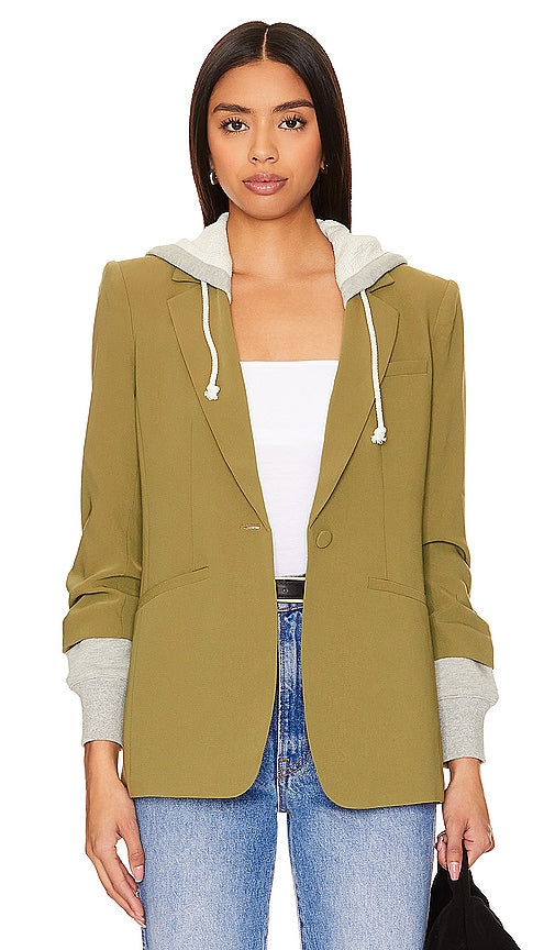 Cinq a Sept Khloe Hooded Jacket in Olive
