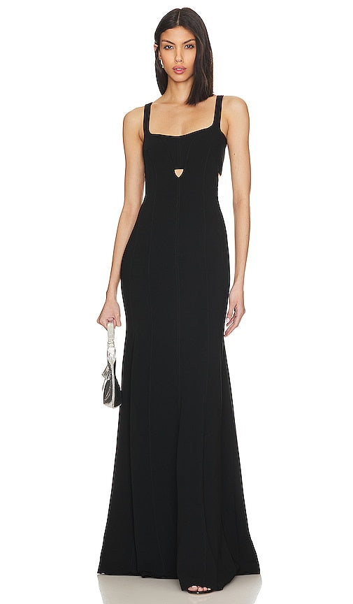 Cinq a Sept Liliane Gown in Black - Robe Liliane Cinq à Sept en Noir - Cinq a Sept Liliane 黑色礼服 - Cinq a Sept Liliane Kleid in Schwarz - Cinq a Sept Liliane 가운 블랙 색상 - Abito Cinq a Sept Liliane in nero