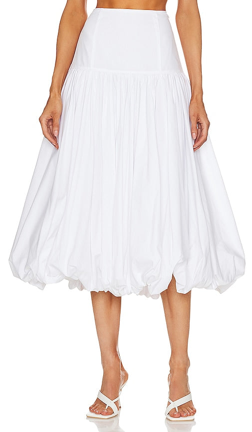 Cinq a Sept Midi Ellah Skirt in White - Jupe mi-longue Ellah Cinq à Sept en blanc - Cinq a Sept 白色中长 Ellah 半身裙 - Cinq a Sept Midi-Ellah-Rock in Weiß - Cinq a Sept 미디 엘라 스커트 - Gonna Cinq a Sept Midi Ellah in bianco