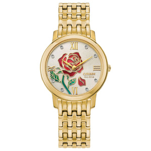 Citizen Eco-Drive Disney Belle Diamond Gold-Tone Bracelet Watch | 30mm | EX1492-59W