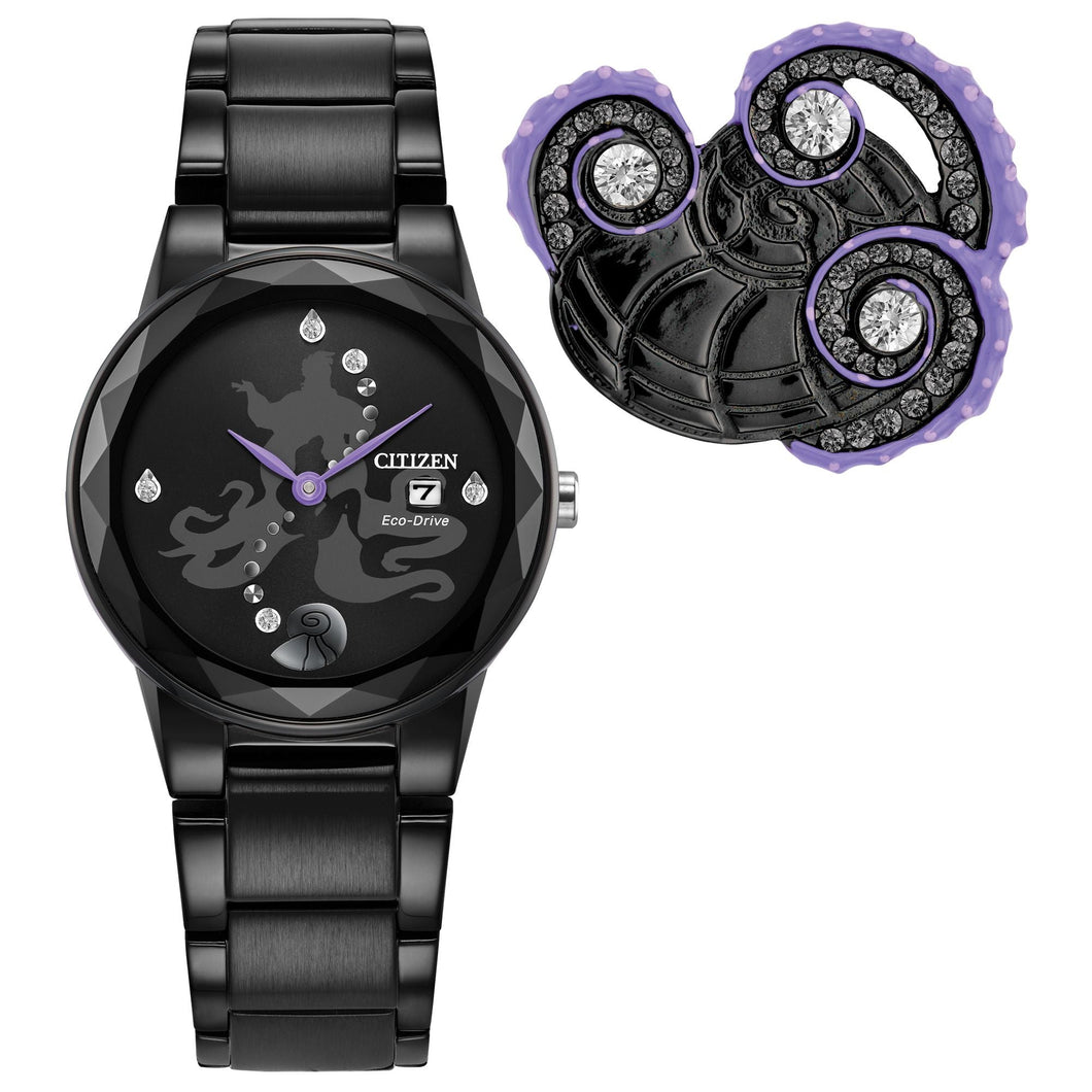 Citizen Eco-Drive Disney Villains Ursula Watch and Pin Box Set | 30mm | GA1075-68W