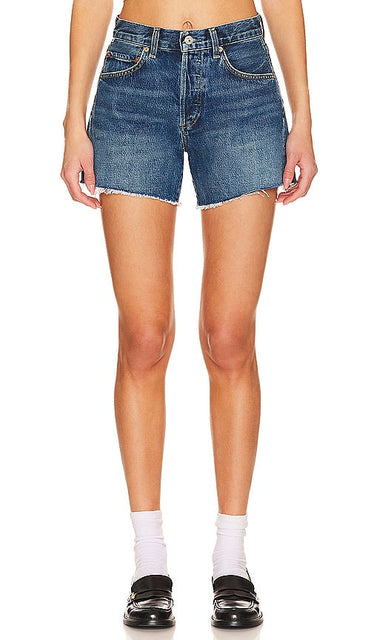 Citizens of Humanity Annabelle Long Vintage Relaxed Short in Blue - Short décontracté long vintage Annabelle de Citizens of Humanity en bleu - Citizens of Humanity Annabelle 蓝色长款复古宽松短裤 - Citizens of Humanity Annabelle Long Vintage Relaxed Short in Blau - Citizens of Humanity Annabelle 롱 빈티지 릴렉스 반바지 블루 색상 - Citizens of Humanity Pantaloncini rilassati vintage lunghi Annabelle in blu