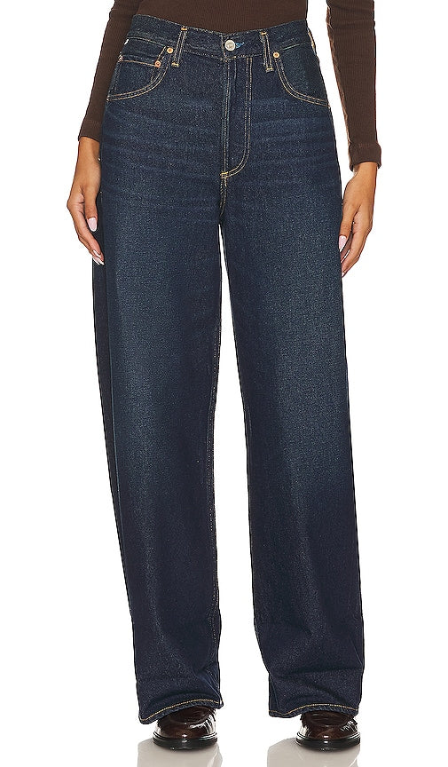 Citizens of Humanity Ayla Baggy Cuffed Crop in Blue