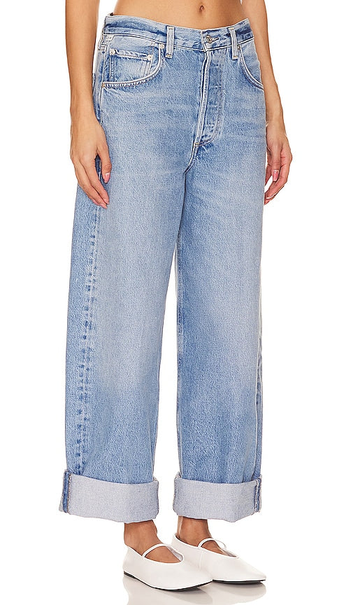 Citizens of Humanity Ayla Baggy Cuffed Crop in Blue