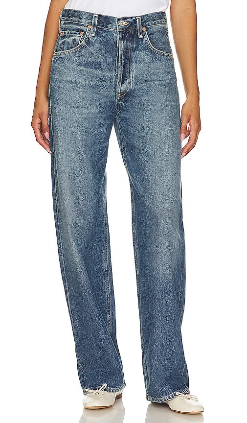 Citizens of Humanity Ayla Baggy Cuffed Crop in Blue - Citizens of Humanity - Ayla - Crop top ample à revers - Bleu - Citizens of Humanity Ayla 蓝色宽松袖口短款 - Citizens of Humanity Ayla Baggy Cuffed Crop in Blau - Citizens of Humanity Ayla Baggy 커프 크롭 블루 색상 - Citizens of Humanity Ayla Baggy Cuffed Crop in blu