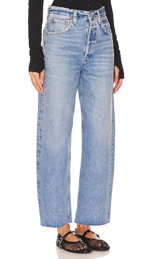 Citizens of Humanity Ayla Undone Hem Crop in Blue