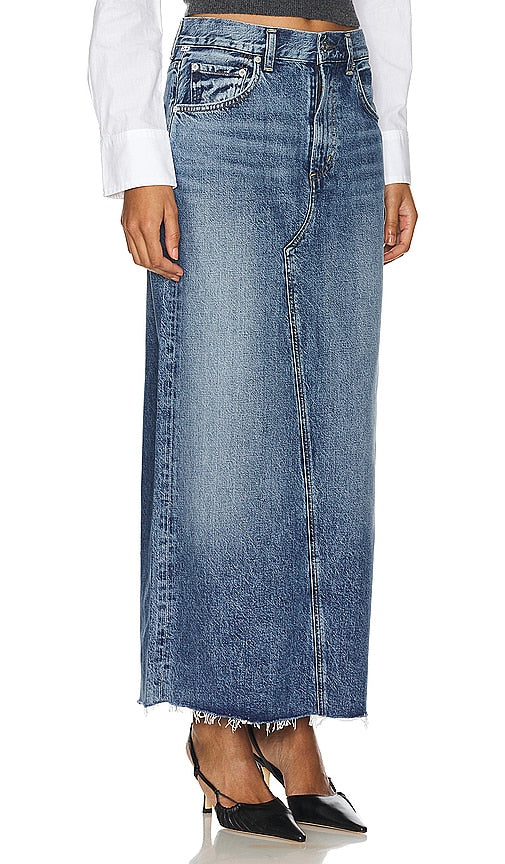 Citizens of Humanity Circolo Reworked Maxi Skirt in Blue