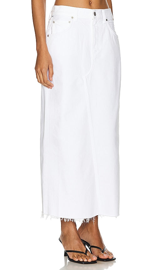 Citizens of Humanity Circolo Reworked Maxi Skirt in White