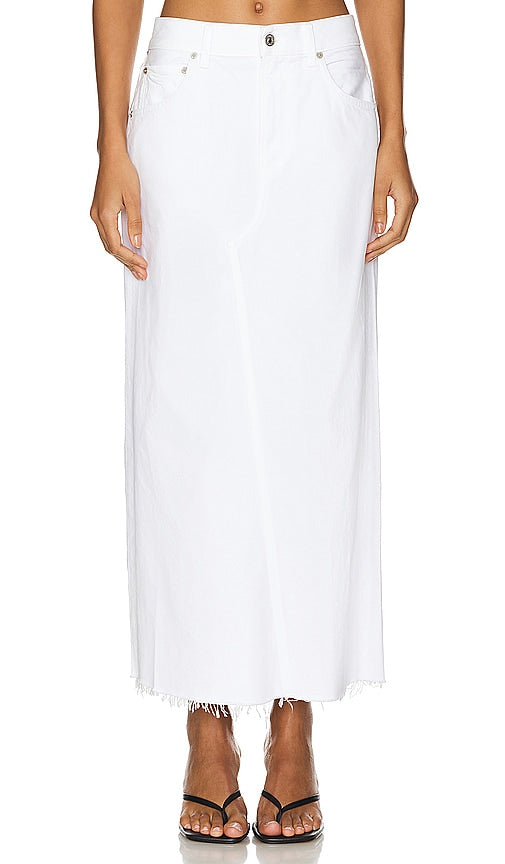 Citizens of Humanity Circolo Reworked Maxi Skirt in White - Jupe longue retravaillée Circolo de Citizens of Humanity en blanc - Citizens of Humanity Circolo 重新设计白色长裙 - Citizens of Humanity Circolo überarbeiteter Maxirock in Weiß - Citizens of Humanity Circolo Reworked 맥시 스커트 화이트 색상 - Gonna lunga rielaborata di Citizens of Humanity Circolo in bianco