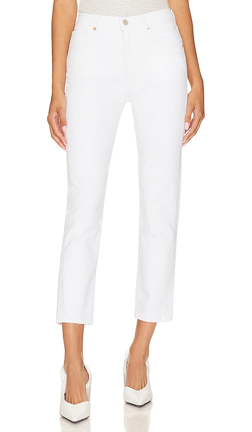 Citizens of Humanity Isola Straight Crop in White - Citizens of Humanity - Isola - Coupe droite - Blanc - 人类公民伊索拉白色直筒作物 - Citizens of Humanity Isola Straight Crop in Weiß - Citizens of Humanity Isola 스트레이트 크롭 화이트 색상 - Citizens of Humanity Isola Straight Crop in bianco