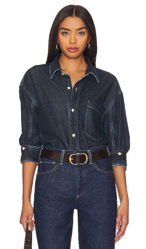 Citizens of Humanity Kayla Shirt in Blue - Chemise Kayla de Citizens of Humanity en bleu - 人类公民凯拉蓝色衬衫 - Citizens of Humanity Kayla-Shirt in Blau - Citizens of Humanity Kayla 셔츠 블루 색상 - Maglietta Kayla di Citizens of Humanity in blu