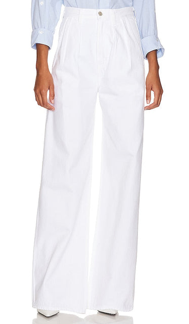 Citizens of Humanity Maritzy Pleated Trouser in White - Pantalon plissé Maritzy Citizens of Humanity en blanc - Citizens of Humanity Maritzy 白色褶裥长裤 - Citizens of Humanity Maritzy Faltenhose in Weiß - Citizens of Humanity Maritzy 플리츠 팬츠 화이트 색상 - Pantaloni a pieghe Maritzy di Citizens of Humanity in bianco