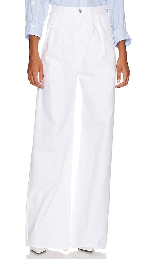 Citizens of Humanity Maritzy Pleated Trouser in White - Pantalon plissé Maritzy Citizens of Humanity en blanc - Citizens of Humanity Maritzy 白色褶裥长裤 - Citizens of Humanity Maritzy Faltenhose in Weiß - Citizens of Humanity Maritzy 플리츠 팬츠 화이트 색상 - Pantaloni a pieghe Maritzy di Citizens of Humanity in bianco