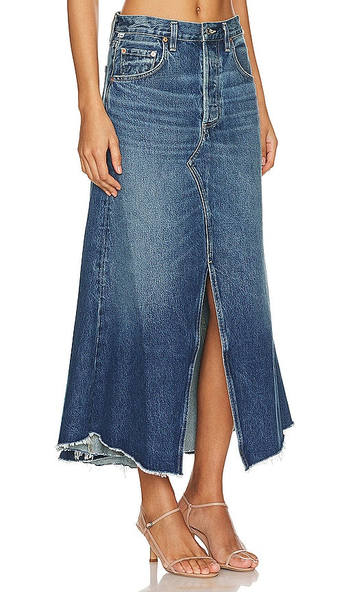 Citizens of Humanity Mina Reworked Skirt in Blue