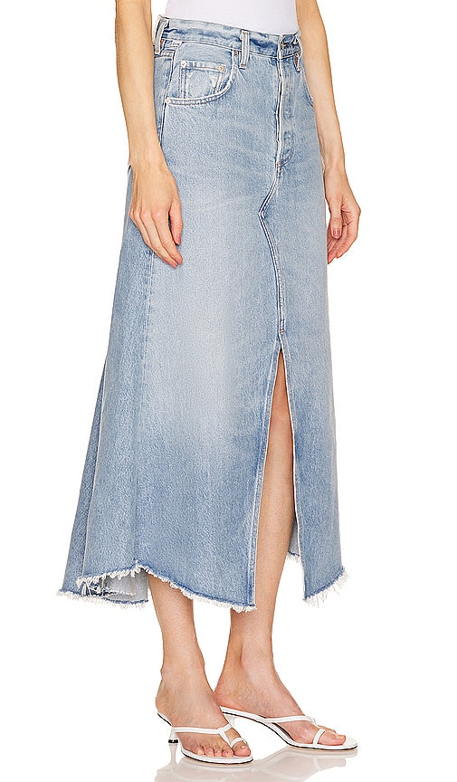 Citizens of Humanity Mina Reworked Skirt in Blue