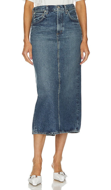 Citizens of Humanity Peri Pencil Skirt in Blue - Jupe crayon Peri Citizens of Humanity en bleu - Citizens of Humanity Peri 蓝色铅笔裙 - Citizens of Humanity Peri Bleistiftrock in Blau - Citizens of Humanity 페리 펜슬 스커트 블루 색상 - Gonna a tubino Peri di Citizens of Humanity in blu