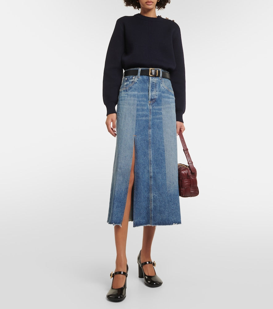 Citizens of Humanity Raian denim midi skirt