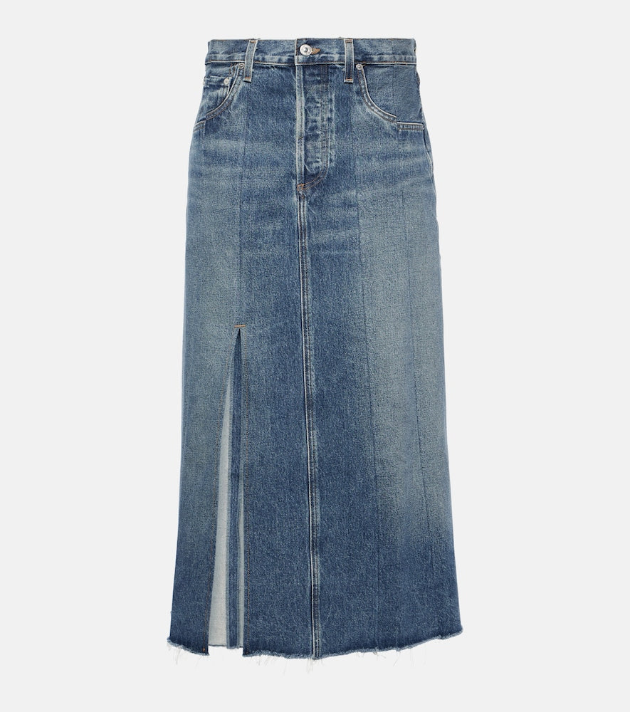 Citizens of Humanity Raian denim midi skirt - Citizens of Humanity Raian 牛仔中长裙