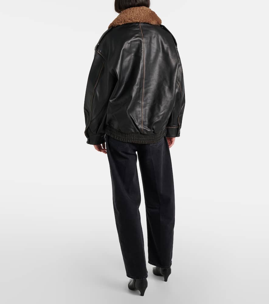 Citizens of Humanity Santiago shearling-trimmed leather jacket