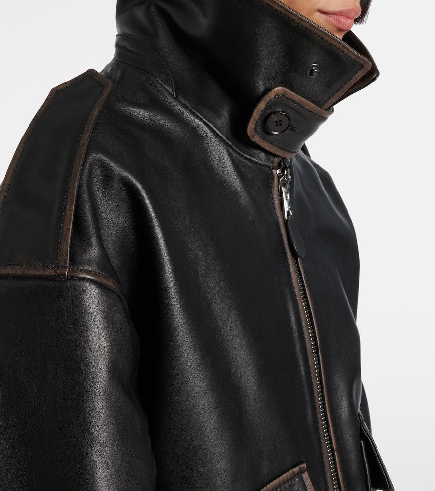 Citizens of Humanity Santiago shearling-trimmed leather jacket